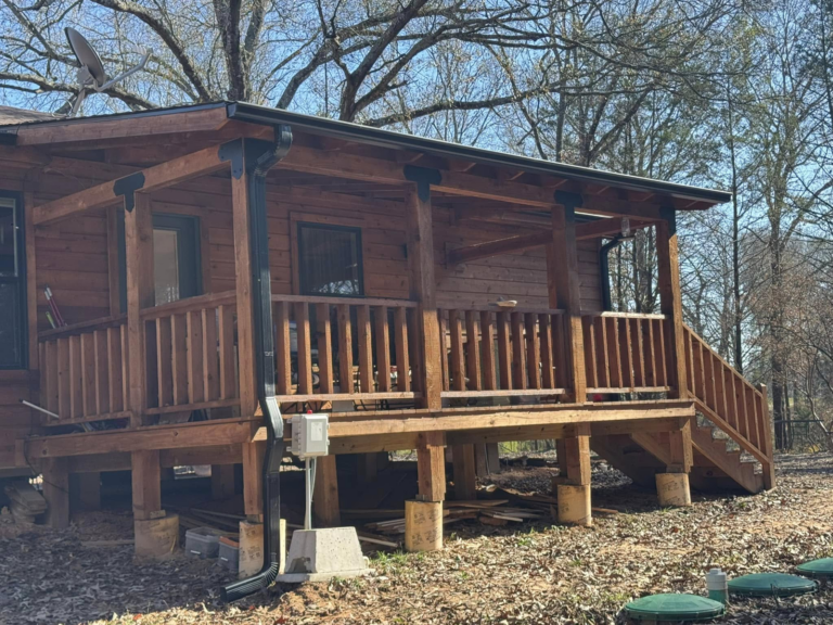 affordable-gutter-cleaning-for-rural-log-cabin-in-wooded-area